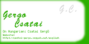gergo csatai business card