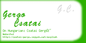 gergo csatai business card